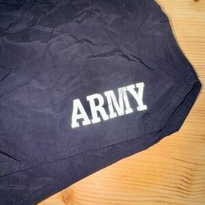 US Army PT Shorts Men's S/M 4.5"‎ Inseam Reflective Logo Lined Tactical Gym